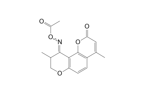 8,9-dihydro-4,9-dimethyl-2H,10H-benzo[1,2-b.3,4-b']dipyran-2,10-dione, 10-(o-acetyloxime)