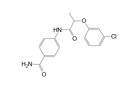 4-{[2-(3-chlorophenoxy)propanoyl]amino}benzamide