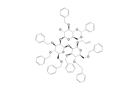 #25;ALLYL-[3-O-BENZYL-4,6-O-BENZYLIDENE-BETA-D-GLUCOPYRANOSYL-(1->2)]-[3,4,6-TRI-O-BENZYL-BETA-D-MANNOPYRANOSYL-(1->2)]-3,4,6-TRI-O-BENZYL-BETA-D-MANNOPYRANOS