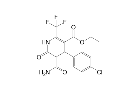 Ethyl 5-carbomoyl-4-(p-chlorophenyl)-6-oxo-2-trifluoromethyl-1,4,5,6-tetrahydropyridine-3-carboxylate