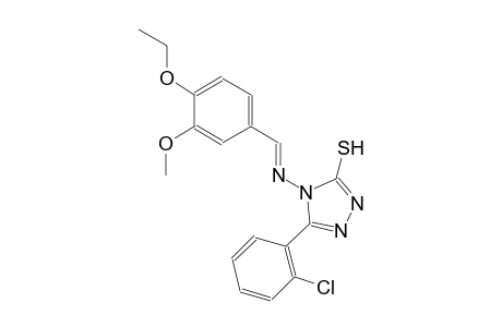 5-(2-chlorophenyl)-4-{[(E)-(4-ethoxy-3-methoxyphenyl)methylidene]amino}-4H-1,2,4-triazol-3-yl hydrosulfide