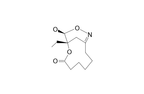 (+/-)-1-ETHYL-12-HYDROXY-2,11-DIOXA-10-AZABICYCLO-[7.3.1]-TRIDEC-9-EN-3-ONE