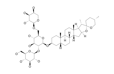 (25R)-5-BETA-SPIROSTAN-3-BETA-OL-3-O-[BETA-D-GLUCOPYRANOSYL-(1->2)-[ALPHA-L-ARABINOPYRANOSYL-(1->6)]-BETA-D-GLUCOPYRANOSIDE]