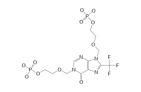 N(1)-[(5''-PHOSPHONOXYETHOXY)-METHYL]-N(9)-[(5'-PHOSPHONOXYETHOXY)-METHYL]-8-TRIFLUOROMETHYL-INOSINE