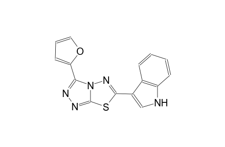 1H-indole, 3-[3-(2-furanyl)[1,2,4]triazolo[3,4-b][1,3,4]thiadiazol-6-yl]-