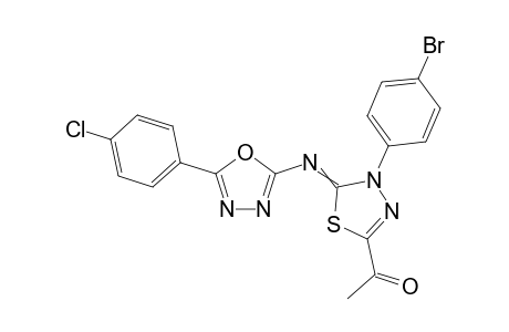 1-(4-(4-Bromophenyl)-5-((5-(4-chlorophenyl)-1,3,4-oxadiazol-2-yl)imino)-4,5-dihydro-1,3,4-thiadiazol-2-yl)ethanone