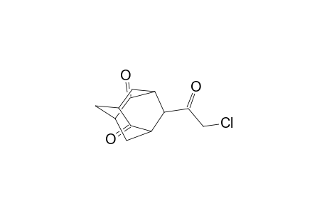 Tricyclo[3.3.1.1(3,7)]decane-2,6-dione, 4-(chloroacetyl)-