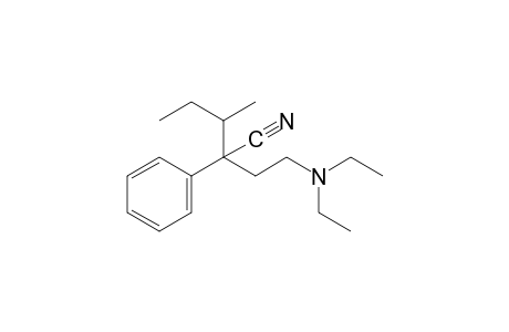 2-[2-(diethylamino)ethyl]-3-methyl-2-phenylvaleronitrile