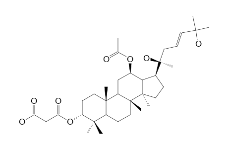 DAMMAR-23(E)-ENE-12-O-ACETYL-3A,12B,20(S),25-TETRAHYDROXY-3-(HYDROGEN_PROPANE-DIOATE)