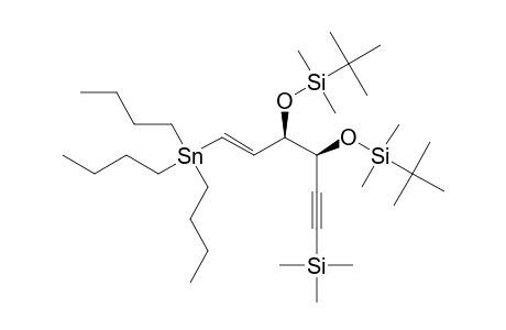 (1E,3R*,4R*)-3,4-BIS-[(TERT.-BUTYLDIMETHYLSILYL)-OXY]-1-(TRIBUTYLSTANNYL)-6-(TRIMETHYLSILYL)-HEX-1-EN-5-YNE;SYN-ISOMER