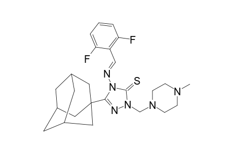 5-(1-ADAMANTYL)-4-(2,6-DIFLUOROBENZYLIDENEAMINO)-2-(4-METHYL-1-PIPERAZINYLMETHYL)-1,2,4-TRIAZOLINE-3-THIONE