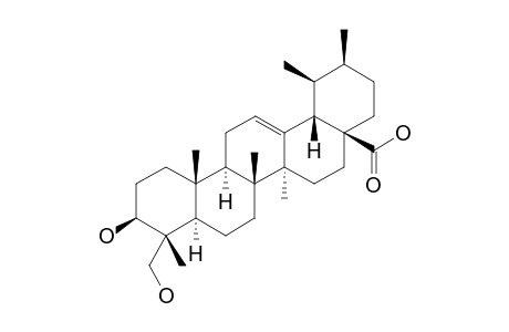 3-BETA,23-DIHYDROXY-20-ALPHA(H)-URS-12-EN-28-OIC-ACID