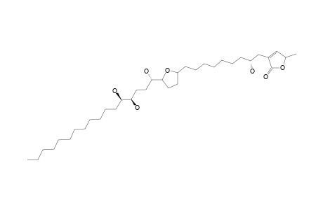 1;MURICATETROCIN-A;(5S)-3-[(2R)-2-HYDROXY-9-[TETRAHYDRO-5-[(1S,4S,5S)-1,4,5-TRIHYDROXYHEPTADECYL]-FURAN-2-YL]-NONYL]-5-METHYLFURAN-2-(5H)-ONE