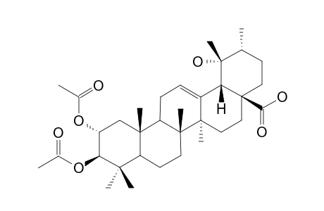 2,3-DIACETOXY-TORMENTIC-ACID;2-ALPHA,3-BETA,19-ALPHA-TRIHYDROXY-URS-12-EN-28-OIC-ACID-DIACETATE