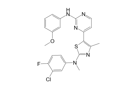 (4-{2-[(3-Chloro-4-fluoro-phenyl)-(methyl)-amino]-4-methylthiazol-5-yl}-pyrimidin-2-yl)-(3-methoxy-phenyl)-amine