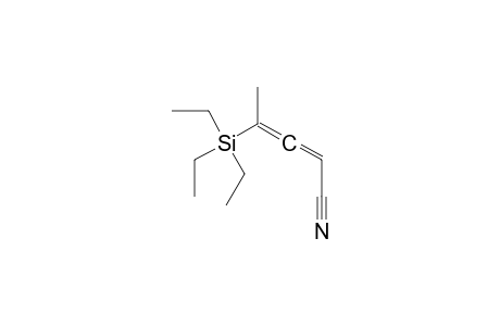 4-TRIETHYLSILYLPENTA-2,3-DIENYLNITRILE