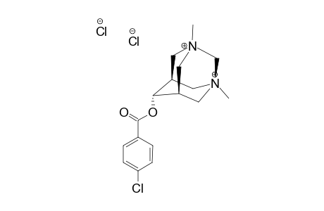 1,3-DIMETHYL-6-PARA-CHLOROBENZOYLOXI-1,3-DIAZONIATRICYClO-[3.3.1.1(3.7)]-DECANE-DICHLORIDE