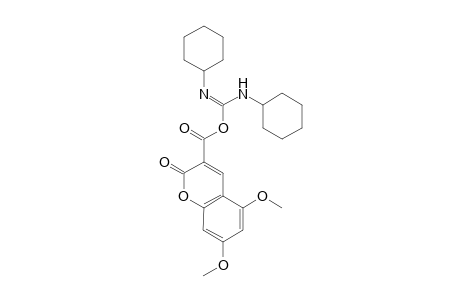 (N,N'-dicyclohexylcarbamimidoyl) 5,7-dimethoxy-2-oxidanylidene-chromene-3-carboxylate