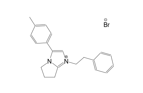 3-(4-methylphenyl)-1-(2-phenylethyl)-6,7-dihydro-5H-pyrrolo[1,2-a]imidazol-1-ium bromide