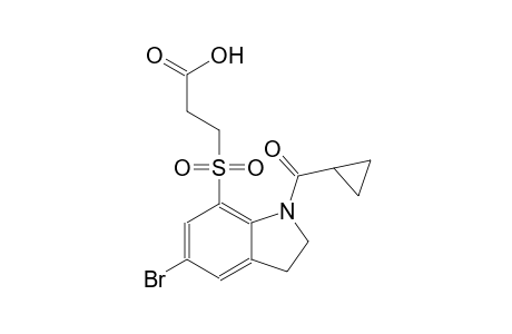 propanoic acid, 3-[[5-bromo-1-(cyclopropylcarbonyl)-2,3-dihydro-1H-indol-7-yl]sulfonyl]-