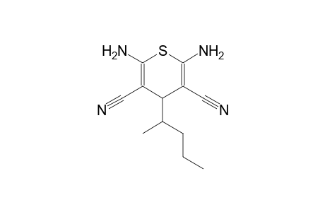 4H-thiopyran-3,5-dicarbonitrile, 2,6-diamino-4-(1-methylbutyl)-