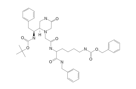 N-[2-[(2R)-[(1S)-[(TERT.-BUTOXYCARBONYL)-AMINO]-2-PHENYLETHYL]-5-OXOPIPERAZIN-1-YL]-ACETYL]-LYS(Z)-NH-BN