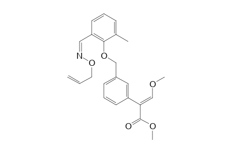 Benzeneacetic acid, alpha-(methoxymethylene)-3-[[2-methyl-6-[[(2-propenyloxy)imino]methyl]phenoxy]methyl]-, methyl ester