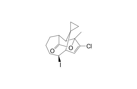 9-Chloro-6-.beta.-iodo-10'-hydroxy-2'-carboxy-10'-methyl-spiro{cyclopropane-1,11'-tricyclo[5.3.1]-8'-undecene}-2',10'-lactone