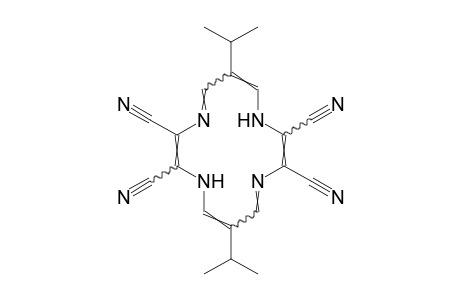 6,13-diisopropyl-1,4,8,11-tetraazacyclotetradeca-2,4,6,9,11,13-hexaene-2,3,9,10-tetracarbonitrile