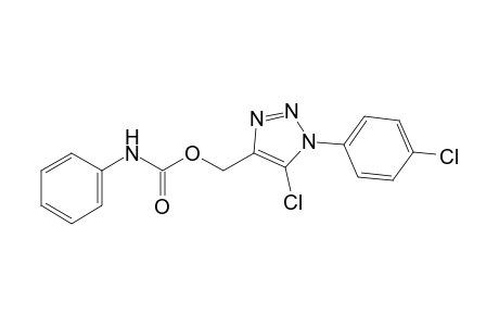 5-chloro-1-(p-chlorophenyl)-1H-1,2,3-triazole-4-methanol, carbanilate (ester)