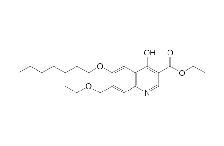 7-(ethoxymethyl)-6-(heptyloxy)-4-hydroxy-3-quinolinecarboxylic acid, ethyl ester