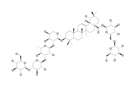 SCABIOSAPONIN-K;3-O-BETA-D-GLUCOPYRANOSYL-(1->4)-BETA-D-XYLOPYRANOSYL-(1->3)-ALPHA-L-RHAMNOPYRANOSYL-(1->2)-ALPHA-L-ARABINOPYRANOSYLSIARESINOLIC-A