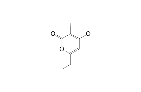 MARILACTONE;6-ETHYL-4-HYDROXY-3-METHYL-2-H-PYRAN-2-ONE