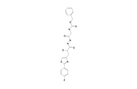 N'-[3-[2-(4-FLUOROPHENYL)-THIAZOL-4-YL]-2-MERCAPTOPROPANOYL]-N''-BENZYLOXYCARBONYL)-GLYCYL-HYDRAZINE