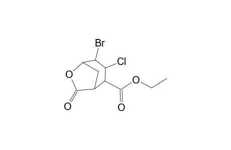 Bicyclo[3.2.1]octane-2-carboxylic acid, 4-bromo-3-chloro-7-oxo-6-oxa-, ethyl ester