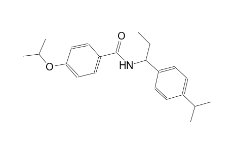 4-isopropoxy-N-[1-(4-isopropylphenyl)propyl]benzamide