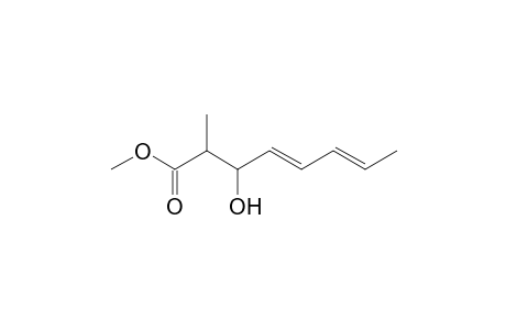 3-Hydroxy-2-methyl-octa-4,6-dienoic acid, methyl ester