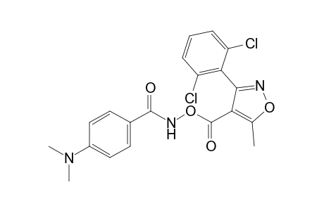 O-{[3-(2,6-dichlorophenyl)-5-methyl-4-isoxazolyl]carbonyl}-N-[p-(dimethylamino)benzoyl]hydroxylamine