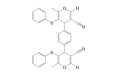 1,4-BIS-(2-AMINO-3-CYANO-6-METHYL-5-(PHENYLTHIO)-4H-PYRAN-4-YL)-BENZENE