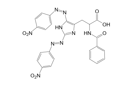 N^alpha-benzoyl-3,5-bis[(p--nitrophenyl)azo]-L-histidine