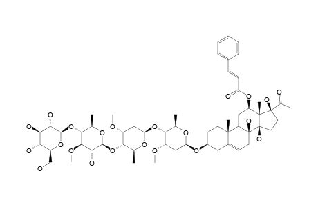 MARSTOMENTOSIDE-R;KIDJOLANIN-3-O-BETA-D-GLUCOPYRANOSYL-(1->4)-BETA-D-THEVETOPYRANOSYL-(1->4)-BETA-D-CYMAROPYRANOSYL-(1->4)-BETA-D-CYMAROPYRANOSIDE