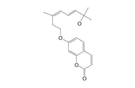 FERULAGOL-B;7-[(3'Z,5'E)-7'-HYDROXY-3',7'-DIMETHYL-3',5'-OCTADIENYLOXY]-COUMARIN