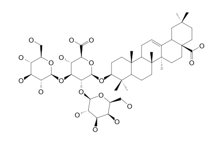 POLYSCIOSIDE-C;3-O-[BETA-D-GLUCOPYRANOSYL-(1->3)-[BETA-D-GALACTOPYRANOSYL-(1->2)]-BETA-D-GLUCURONOPYRANOSYL]-OLEANOLIC-ACID