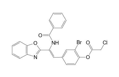 (Z)-4-(2-benzamido-2-(benzo[d]oxazol-2-yl)vinyl)-2-bromophenyl 2-chloroacetate