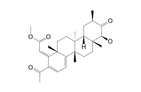 REGELONE;22-HYDROXY-3,19,24-TRINOR-D:A-FRIEDOOLEANANE-1(10),5,7-TRIENE-2-OIC-ACID-METHYLESTER