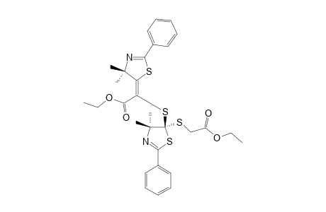 #6A;(E)-ETHYL-2-{{5-{[(ETHOXYCARBONYL)-(4,5-DIHYDRO-4,4-DIMETHYL-2-PHENYL-1,3-THIAZOL-5-YLIDENE)-METHYL]-THIO}-4,5-DIHYDRO-4,4-DIMETHYL-2-PHENYL-1,3-THIAZOL-