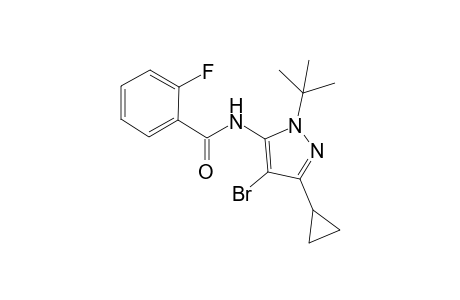 N-(4-bromo-1-1tert-butyl-3-cyclopropylpyrazol-5-yl)-o-fluorobenzamide