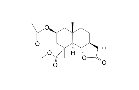 5-A-H,11-B-H-EIDESMAN-12,6-A-OLIDE,2-B-ACETOXY-4-A-METHOXYCARBONYL