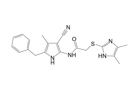 N-(5-benzyl-3-cyano-4-methyl-1H-pyrrol-2-yl)-2-[(4,5-dimethyl-1H-imidazol-2-yl)sulfanyl]acetamide