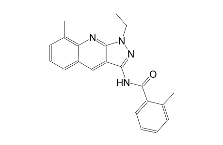 N-(1-ethyl-8-methyl-1H-pyrazolo[3,4-b]quinolin-3-yl)-2-methylbenzamide